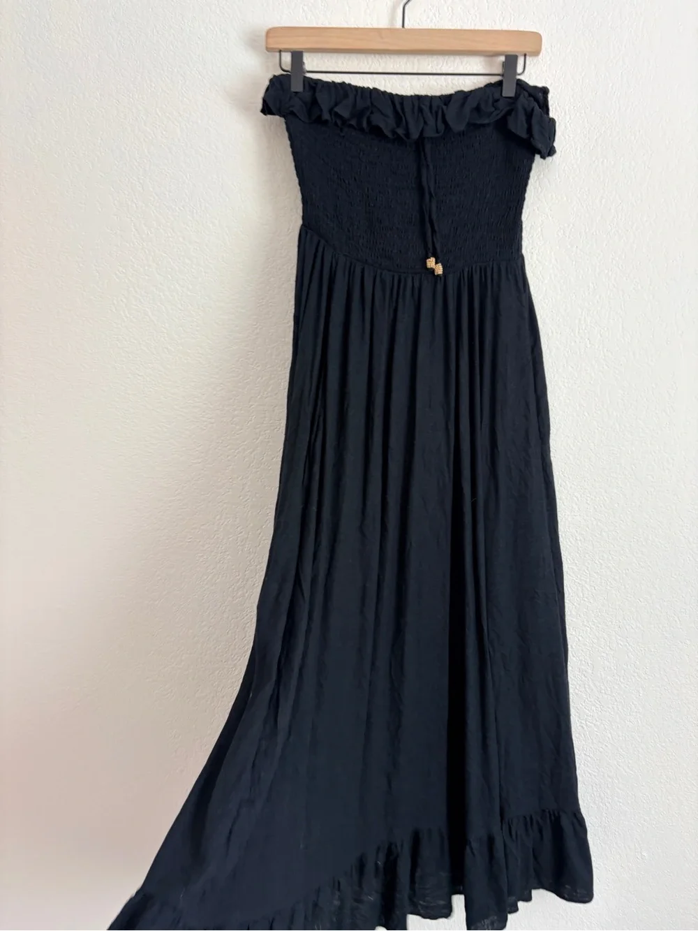 Free People Lush Life Linen Strapless Maxi Dress